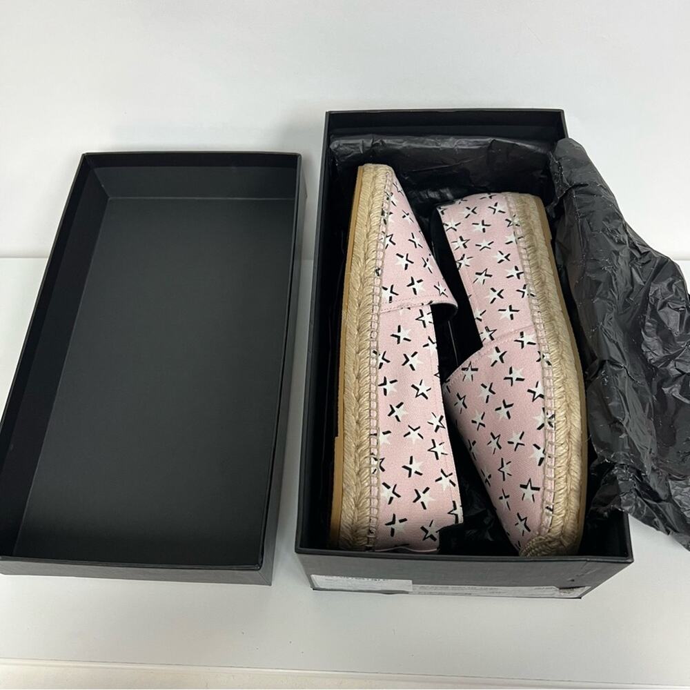 NWT Saint Laurent Espadrilles Solaris Canvas Star Print Pink Black EU 39.5 $750 - Picture 11 of 12